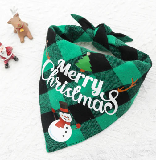 Double-Layer Reversible Pet Triangle Scarf – Cotton Bandana & Saliva Towel for Dogs & Cats (2 Sizes, Multiple Patterns)