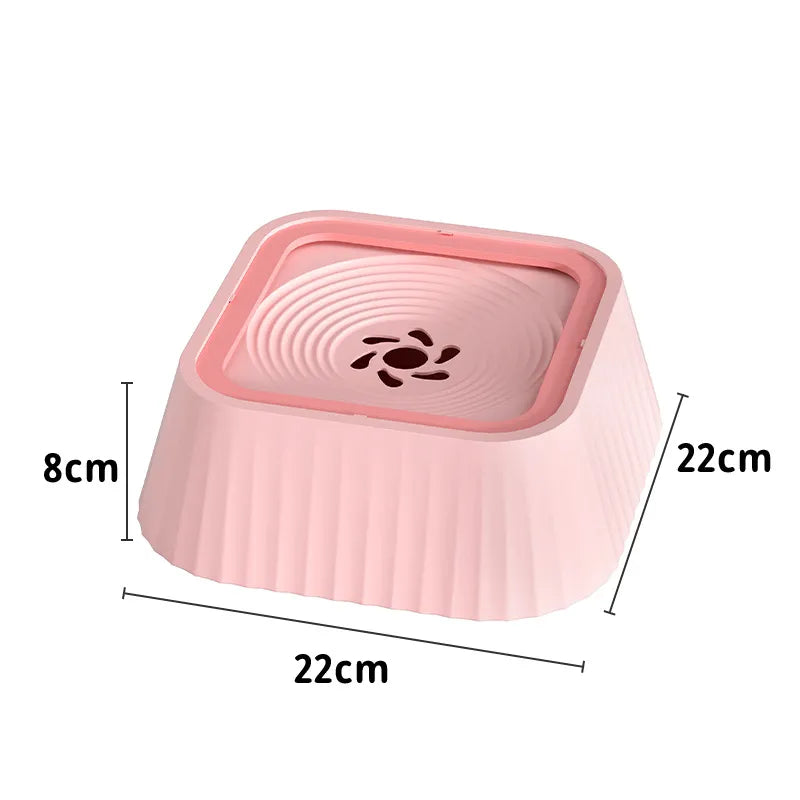 Floating Pet Water Bowl – Splash-Proof, Anti-Tip Design with Large 1300ml Capacity for Dogs and Cats