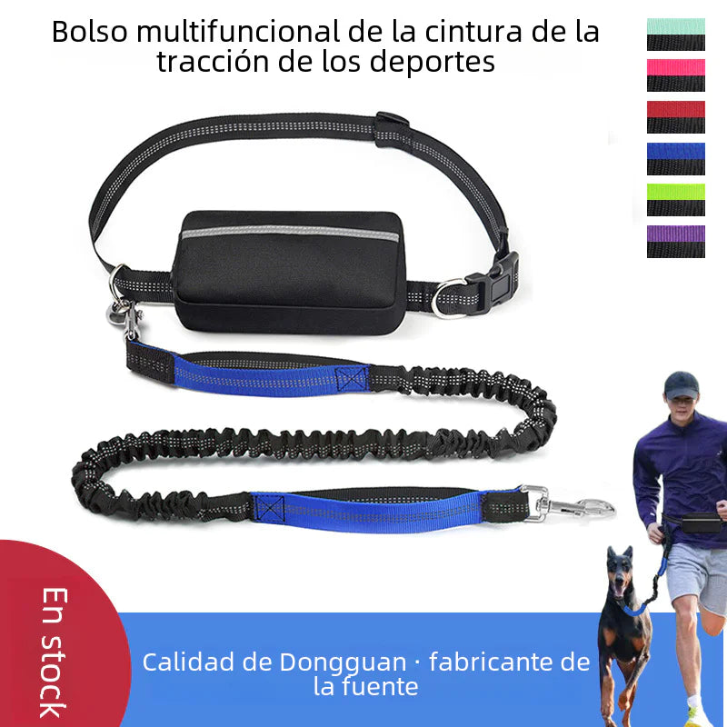 Hands-Free Pet Running Waist Bag & Leash – Adjustable Multifunctional Jogging Belt for Dogs (120–183cm)