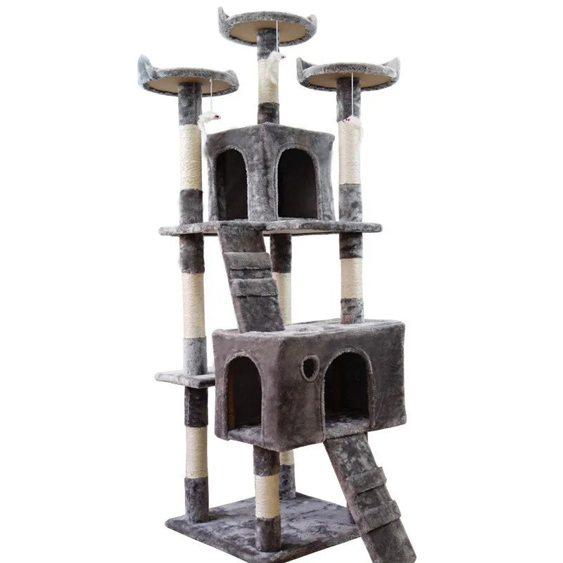Large Cat Tree with Climbing Frame – Multi-Level Cat Tower with Sisal Posts, Platforms, and Lounging Areas