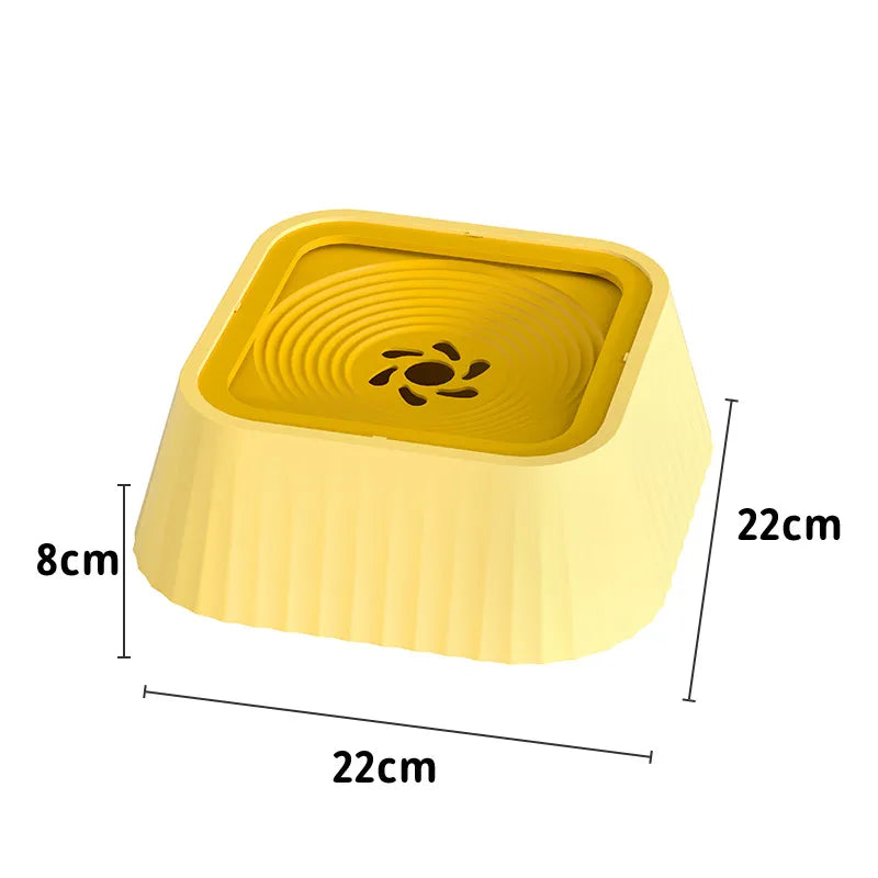 Floating Pet Water Bowl – Splash-Proof, Anti-Tip Design with Large 1300ml Capacity for Dogs and Cats
