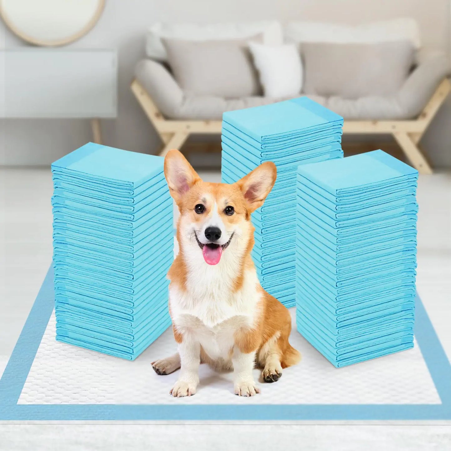STED Super Absorbent Puppy Pads – 6-Layer Leak-Proof Training Pads with Odor Control (23.5" x 23.5")
