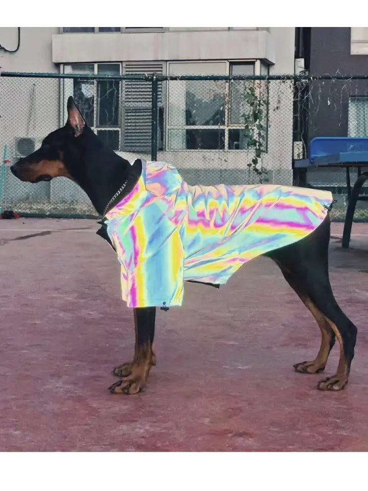 Reflective Dog Raincoat – Waterproof, Windproof & Stylish Outerwear for All Breeds (Sizes S–4XL, Silver)