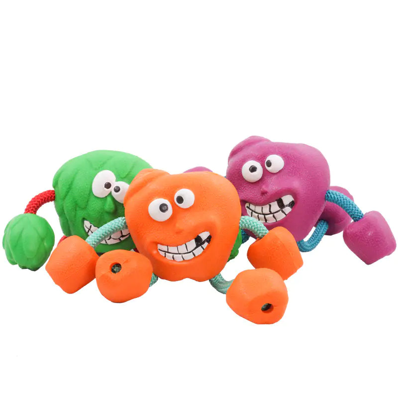 Milk-Flavored Rubber Sounding Dog Toy – Durable Chew & Dental Play Toy for Dogs (Assorted Colors)