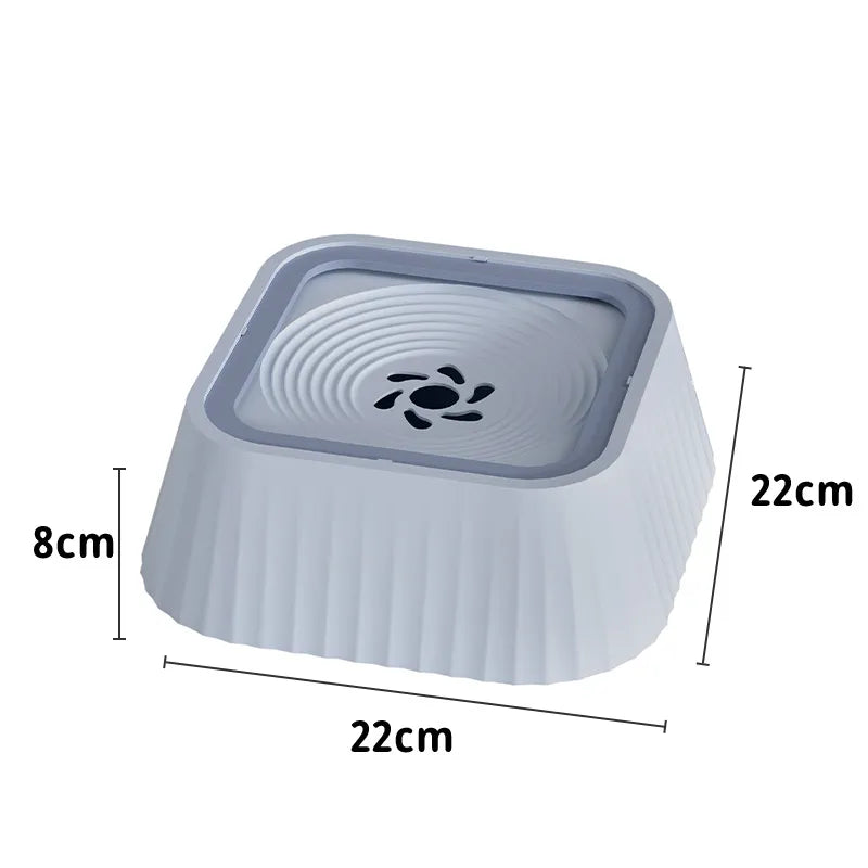 Floating Pet Water Bowl – Splash-Proof, Anti-Tip Design with Large 1300ml Capacity for Dogs and Cats