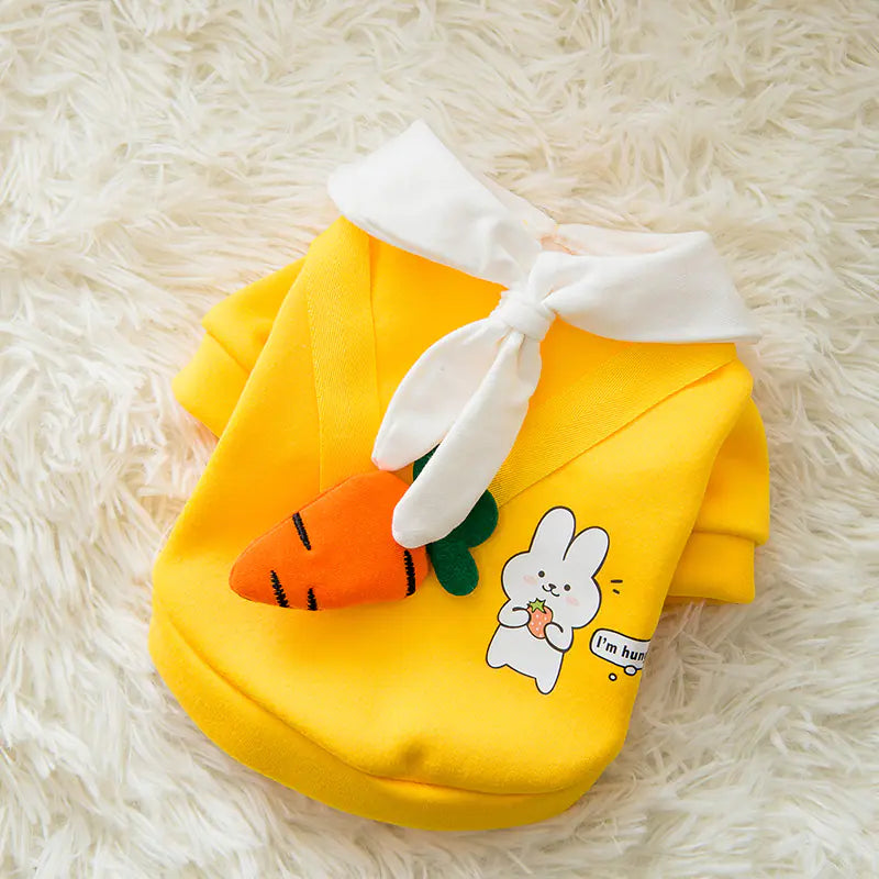 Fashion Cute Cartoon Pet Sweater – Warm Cotton Autumn & Winter Clothes for Dogs & Cats (XS–XL, Multiple Colors)