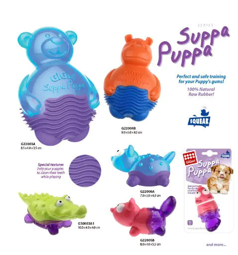 Interactive Puppy Chew Toy – Squeaky Molars Teething Toy for Dogs (Durable TPR Material)