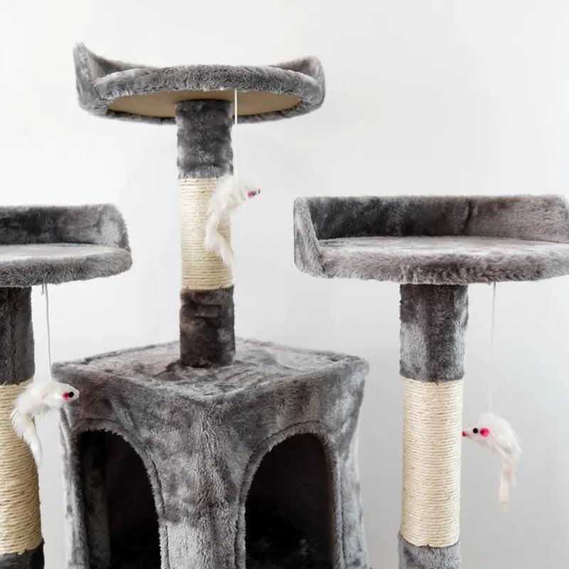 Large Cat Tree with Climbing Frame – Multi-Level Cat Tower with Sisal Posts, Platforms, and Lounging Areas