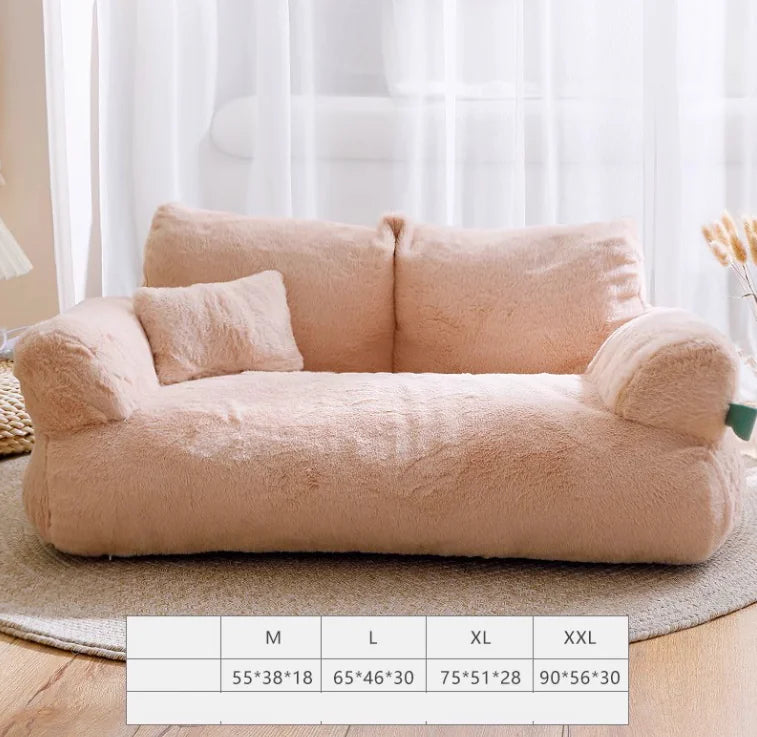 Luxurious Plush Cat Bed – Soft Elevated Pet Bed for Cats and Small Dogs