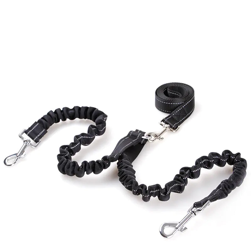 Double Headed Retractable Dog Leash – Dual Pet Walking Rope with Comfortable Grip (100×2cm / 120×2.5cm)