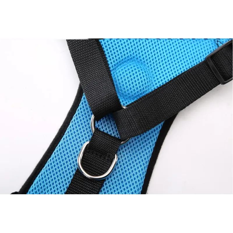 Breathable Mesh Dog Car Safety Harness – Adjustable Chest Strap for Comfort and Protection (Multi-Use Design)
