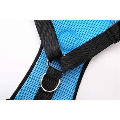 Breathable Mesh Dog Car Safety Harness – Adjustable Chest Strap for Comfort and Protection (Multi-Use Design)