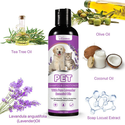 Gentle Itch-Relief Pet Shampoo for Dogs – Soothing, Softening &amp; Tangle-Free Formula (100ml)