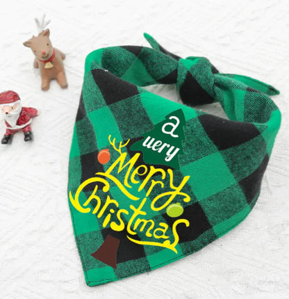 Double-Layer Reversible Pet Triangle Scarf – Cotton Bandana & Saliva Towel for Dogs & Cats (2 Sizes, Multiple Patterns)