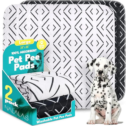 NALALAS Quilted Washable Dog Pee Pads – Premium Non-Slip, Waterproof &amp; Reusable Floor Protector Mat for All Pets