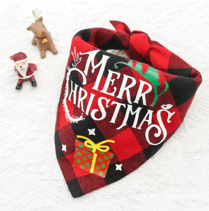 Double-Layer Reversible Pet Triangle Scarf – Cotton Bandana & Saliva Towel for Dogs & Cats (2 Sizes, Multiple Patterns)