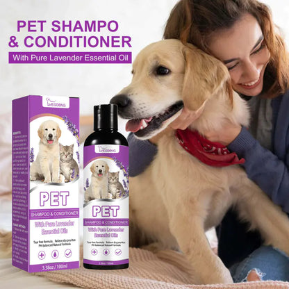 Gentle Itch-Relief Pet Shampoo for Dogs – Soothing, Softening &amp; Tangle-Free Formula (100ml)
