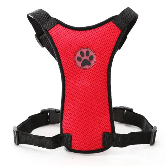 Breathable Mesh Dog Car Safety Harness – Adjustable Chest Strap for Comfort and Protection (Multi-Use Design)