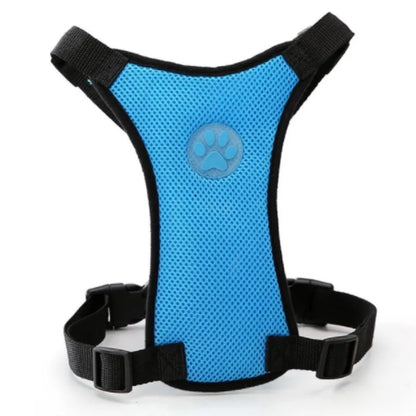 Breathable Mesh Dog Car Safety Harness – Adjustable Chest Strap for Comfort and Protection (Multi-Use Design)
