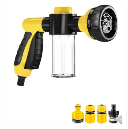 8-in-1 Pup Jet Dog Washer Kit – Dog Shower Hose Attachment with Soap Dispenser, Grooming Brush, and Comb