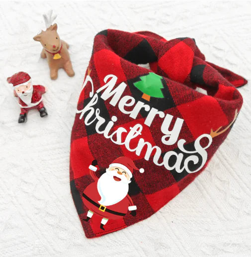 Double-Layer Reversible Pet Triangle Scarf – Cotton Bandana & Saliva Towel for Dogs & Cats (2 Sizes, Multiple Patterns)