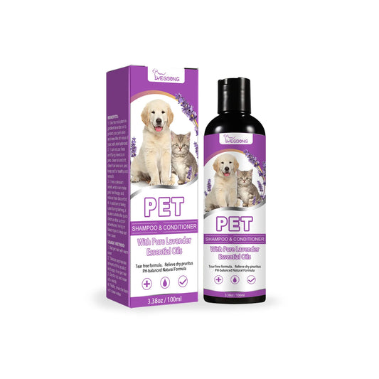 Gentle Itch-Relief Pet Shampoo for Dogs – Soothing, Softening &amp; Tangle-Free Formula (100ml)