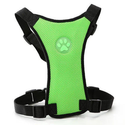 Breathable Mesh Dog Car Safety Harness – Adjustable Chest Strap for Comfort and Protection (Multi-Use Design)
