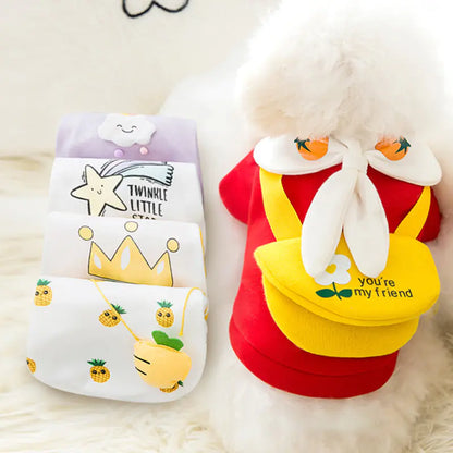 Fashion Cute Cartoon Pet Sweater – Warm Cotton Autumn & Winter Clothes for Dogs & Cats (XS–XL, Multiple Colors)