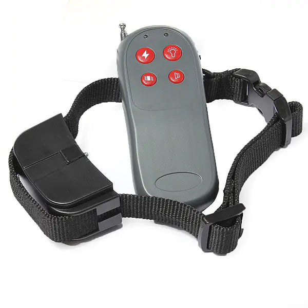 4-in-1 Remote Bark Control Trainer – Electric, Vibration &amp; Sound Training Collar with Remote (Black)