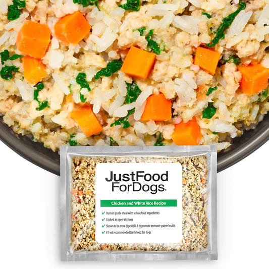 JustFoodForDogs Ground Beef Recipe – High-Calorie, Human-Grade Fresh Dog Food for Active & Underweight Dogs