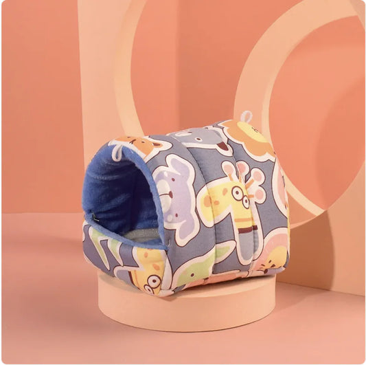 Soft Cotton Hamster Nest – Cozy Crystal Velvet Bed for Small Pets (Multiple Sizes &amp; Designs)