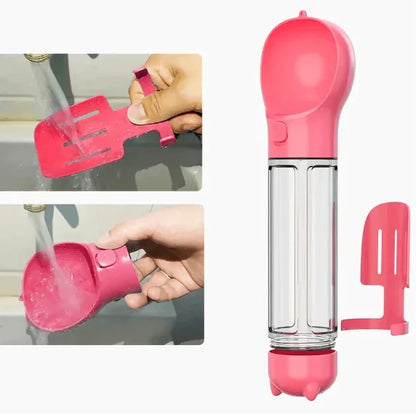 3-in-1 Dog Water Bottle & Food Feeder – Portable Leak-Proof Pet Travel Dispenser (300ml / 500ml, Multiple Colors)