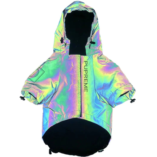 Reflective Dog Raincoat – Waterproof, Windproof & Stylish Outerwear for All Breeds (Sizes S–4XL, Silver)