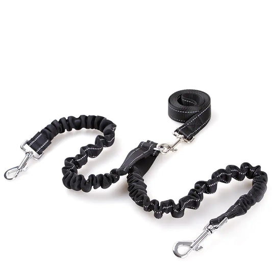 Double Headed Retractable Dog Leash – Dual Pet Walking Rope with Comfortable Grip (100×2cm / 120×2.5cm)