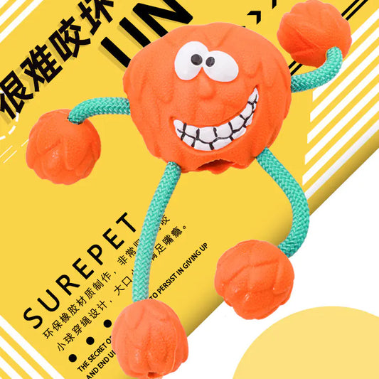 Milk-Flavored Rubber Sounding Dog Toy – Durable Chew & Dental Play Toy for Dogs (Assorted Colors)